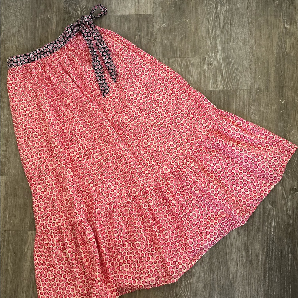 FRNCH Pink Floral A-Line Skirt